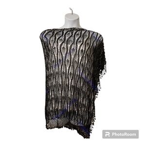 Shawl Color Black beaded